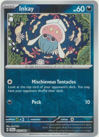 Inkay [Reverse Holo] #33 Pokemon Shrouded Fable