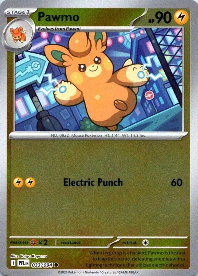 Pawmo [Reverse Holo] #33 Pokemon Phantasmal Flames