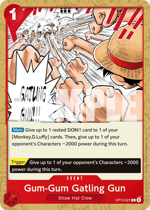 Gum-Gum Gatling Gun OP13-021 One Piece Carrying on His Will