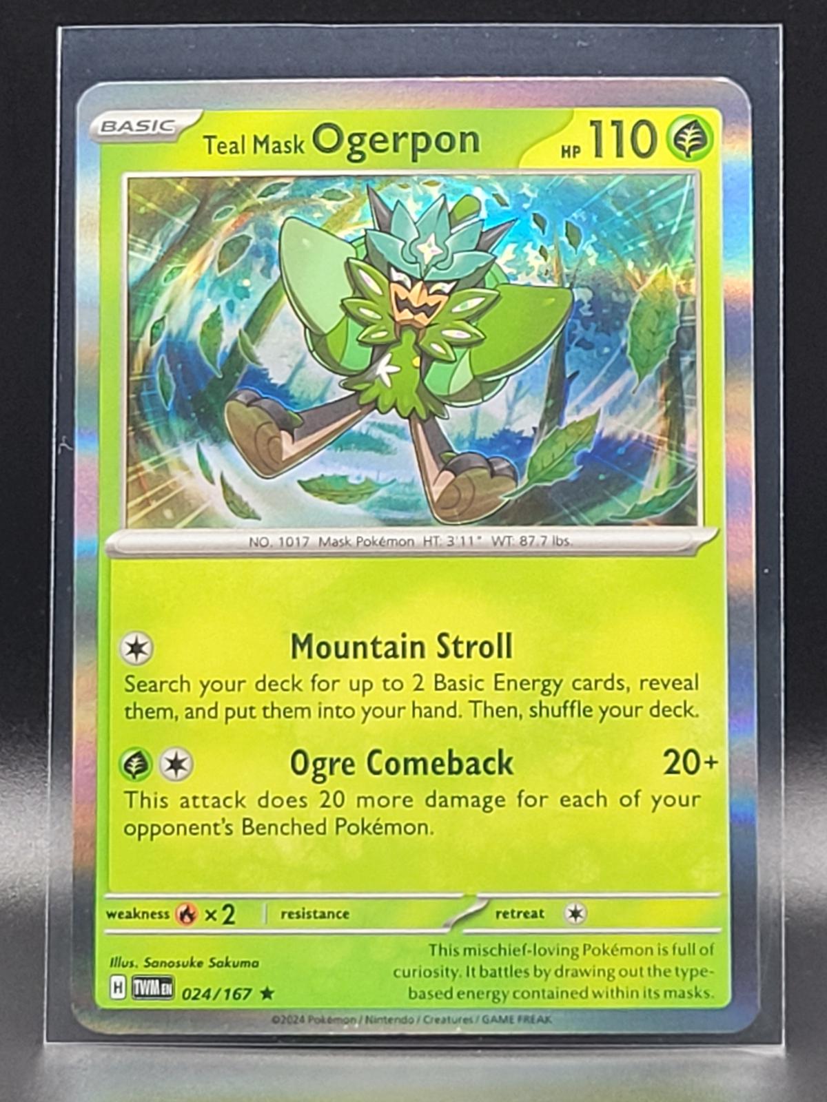 Teal Mask Ogerpon #24 Pokemon Twilight Masquerade HOLO