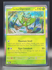 Teal Mask Ogerpon #24 Pokemon Twilight Masquerade HOLO