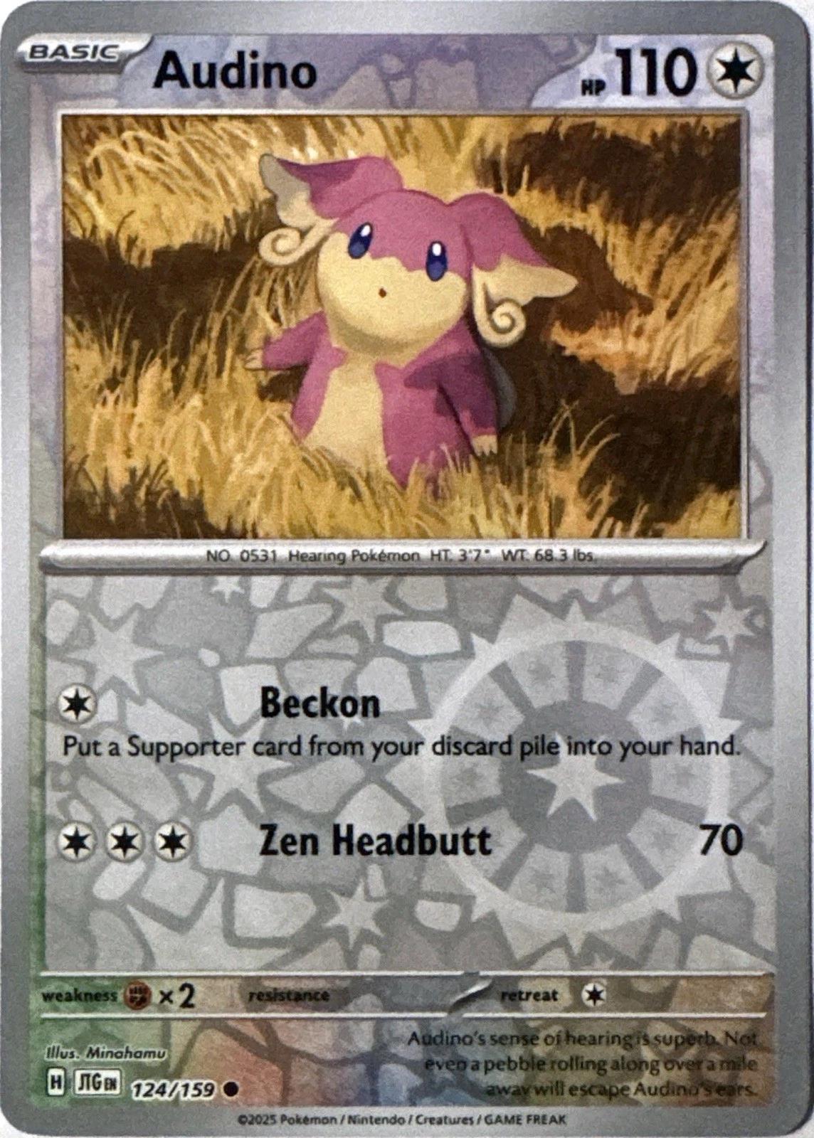 Audino [Reverse Holo] #124 Pokemon Journey Together