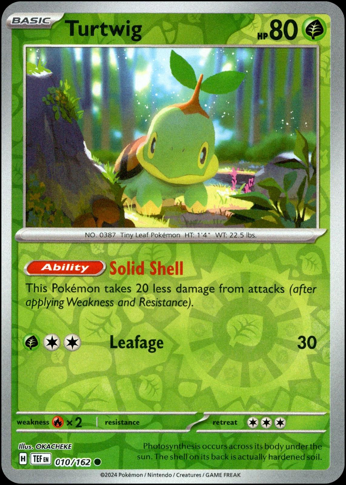 Turtwig [Reverse Holo] #10 Pokemon Temporal Forces