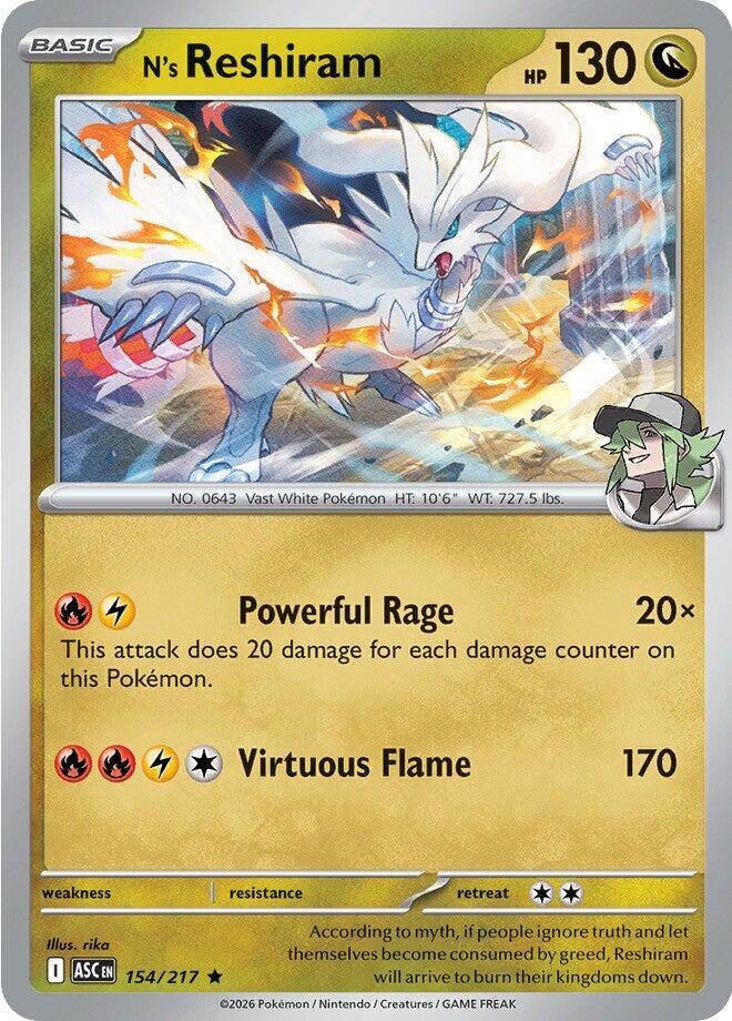N's Reshiram #154 Pokemon Ascended Heroes HOLO