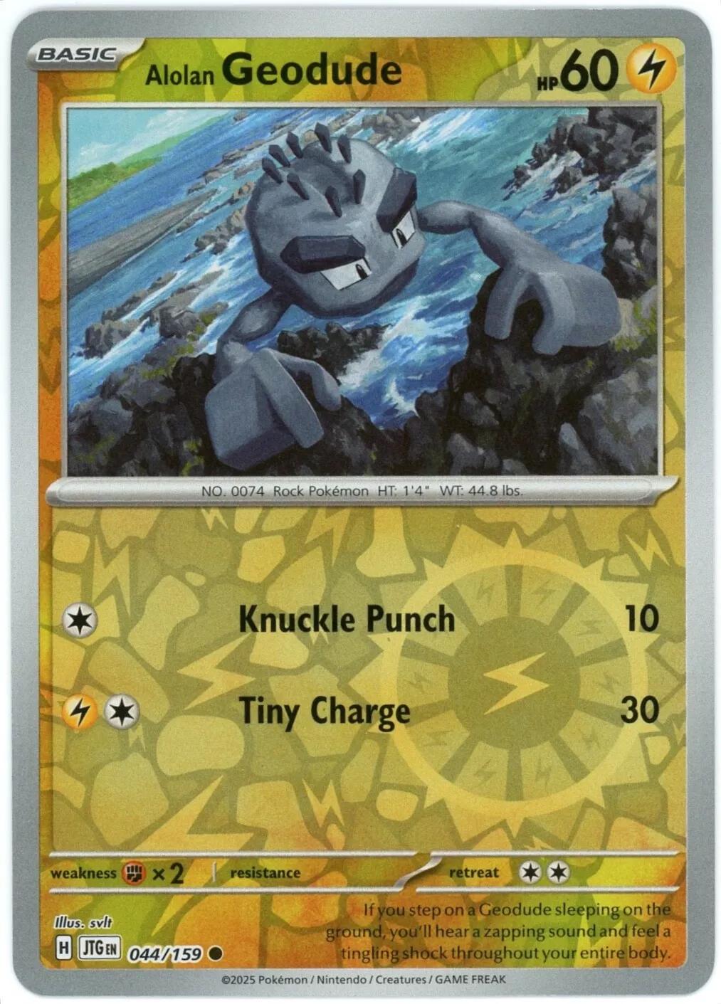 Alolan Geodude [Reverse Holo] #44 Pokemon Journey Together