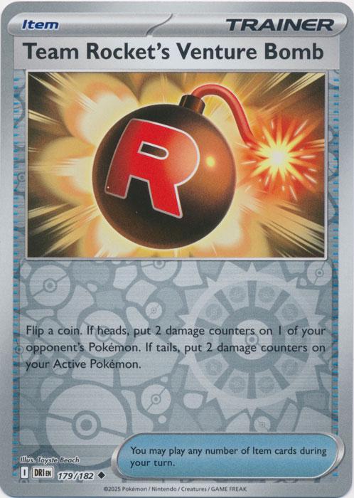 Team Rocket's Venture Bomb [Reverse Holo] #179 Pokemon Destined Rivals