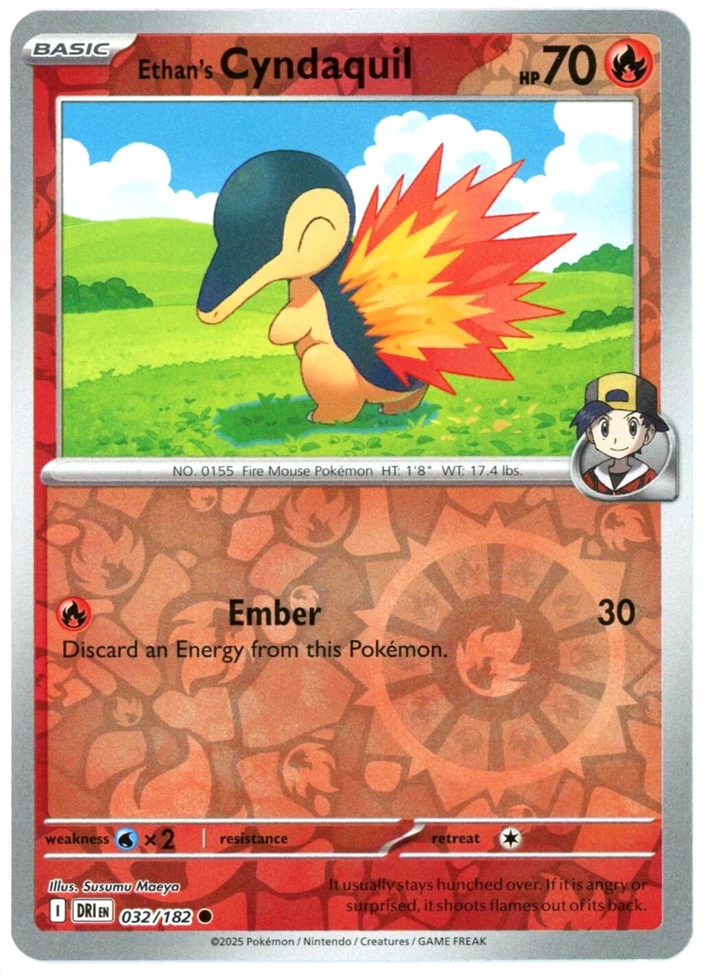 Ethan's Cyndaquil [Reverse Holo] #32 Pokemon Destined Rivals