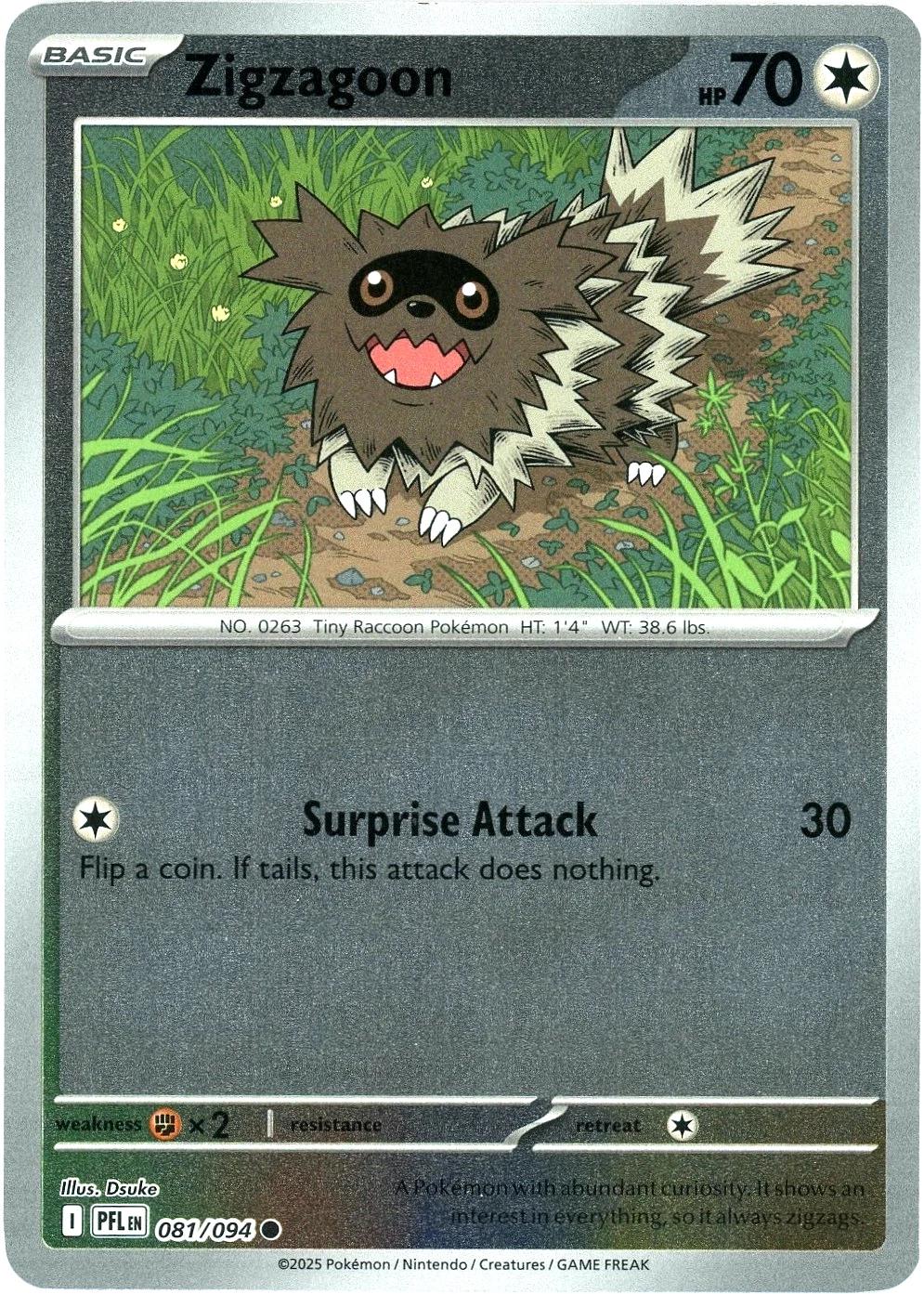 Zigzagoon [Reverse Holo] #81 Pokemon Phantasmal Flames