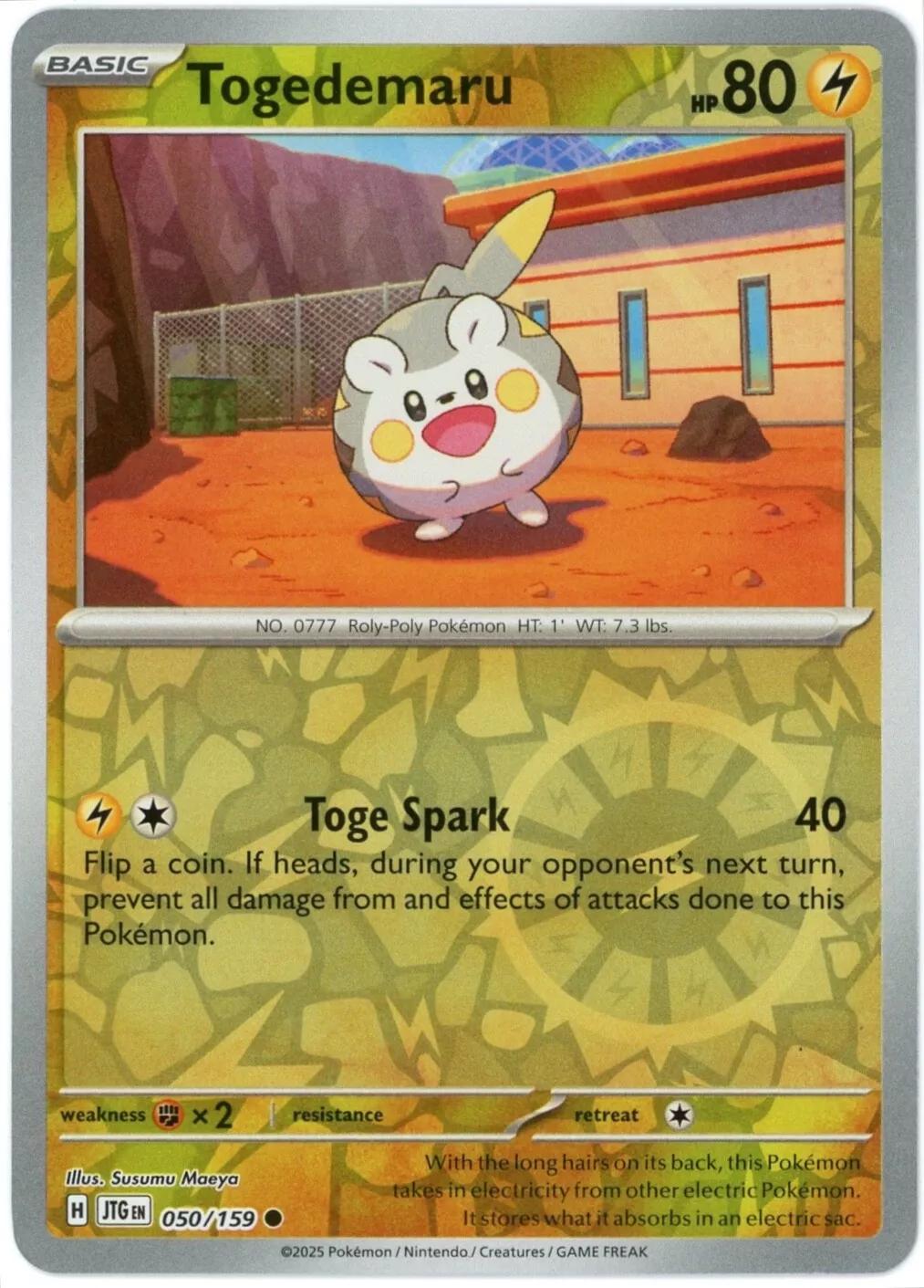 Togedemaru [Reverse Holo] #50 Pokemon Journey Together
