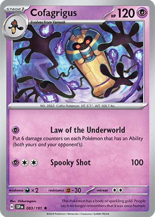 Cofagrigus #83 Pokemon Surging Sparks HOLO