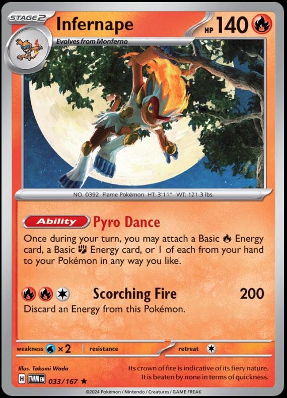 Infernape #33 Pokemon Twilight Masquerade HOLO