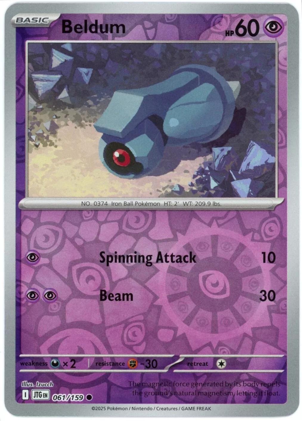 Beldum [Reverse Holo] #61 Pokemon Journey Together