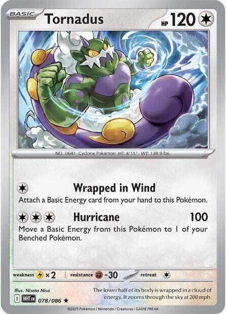 Tornadus #78 Pokemon White Flare HOLO