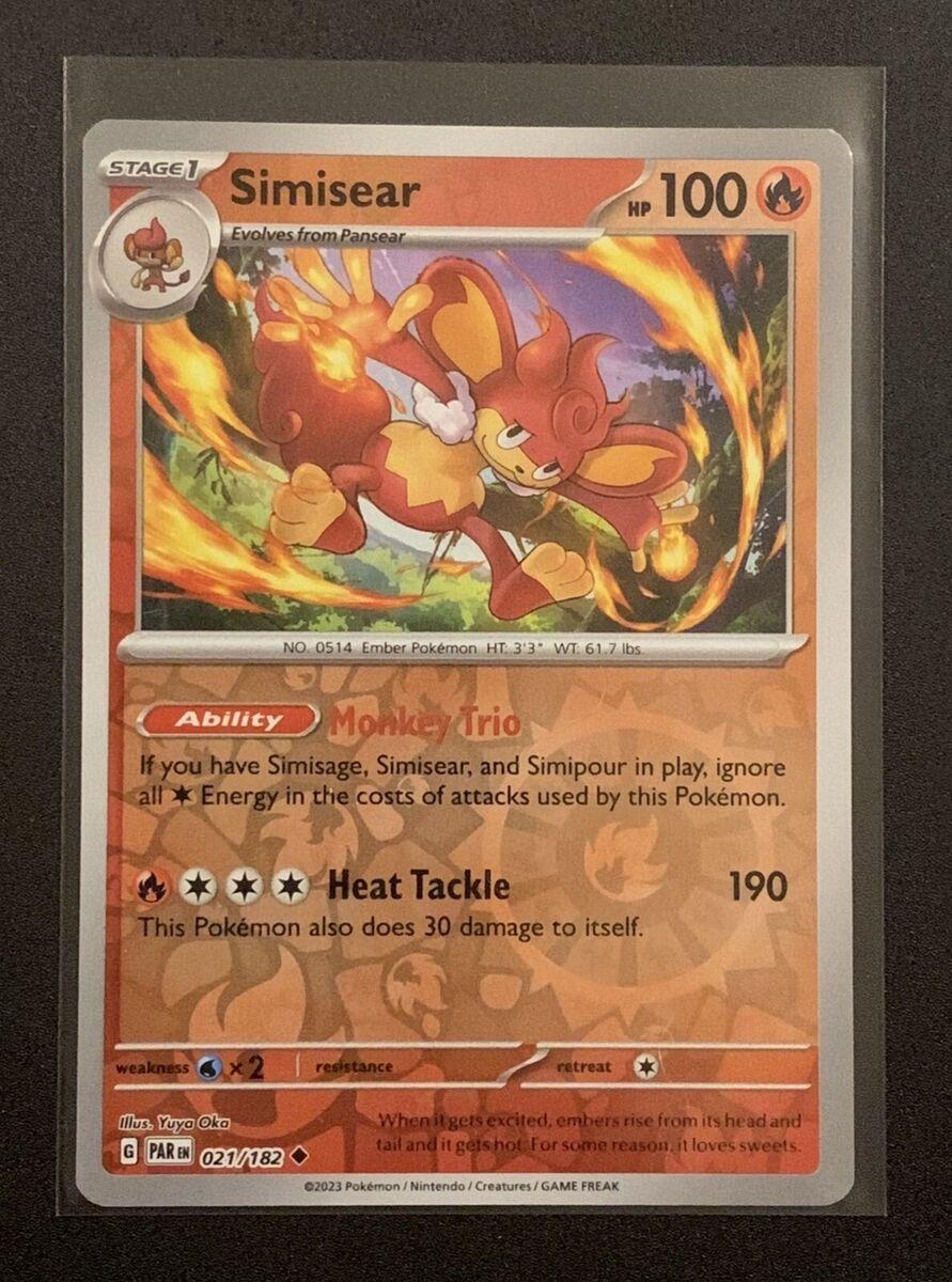 Simisear [Reverse Holo] #21 Pokemon Paradox Rift