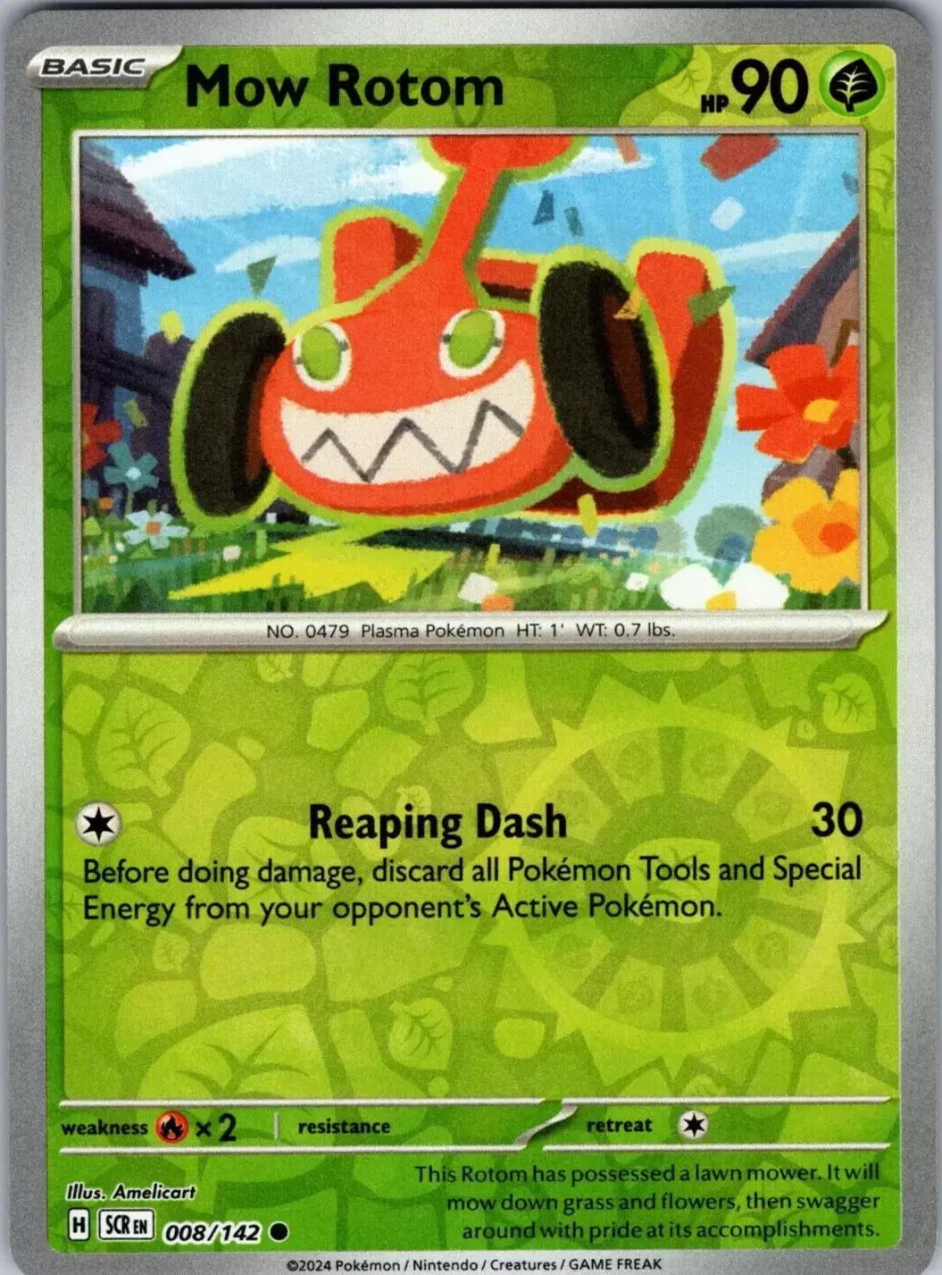 Mow Rotom [Reverse Holo] #8 Pokemon Stellar Crown
