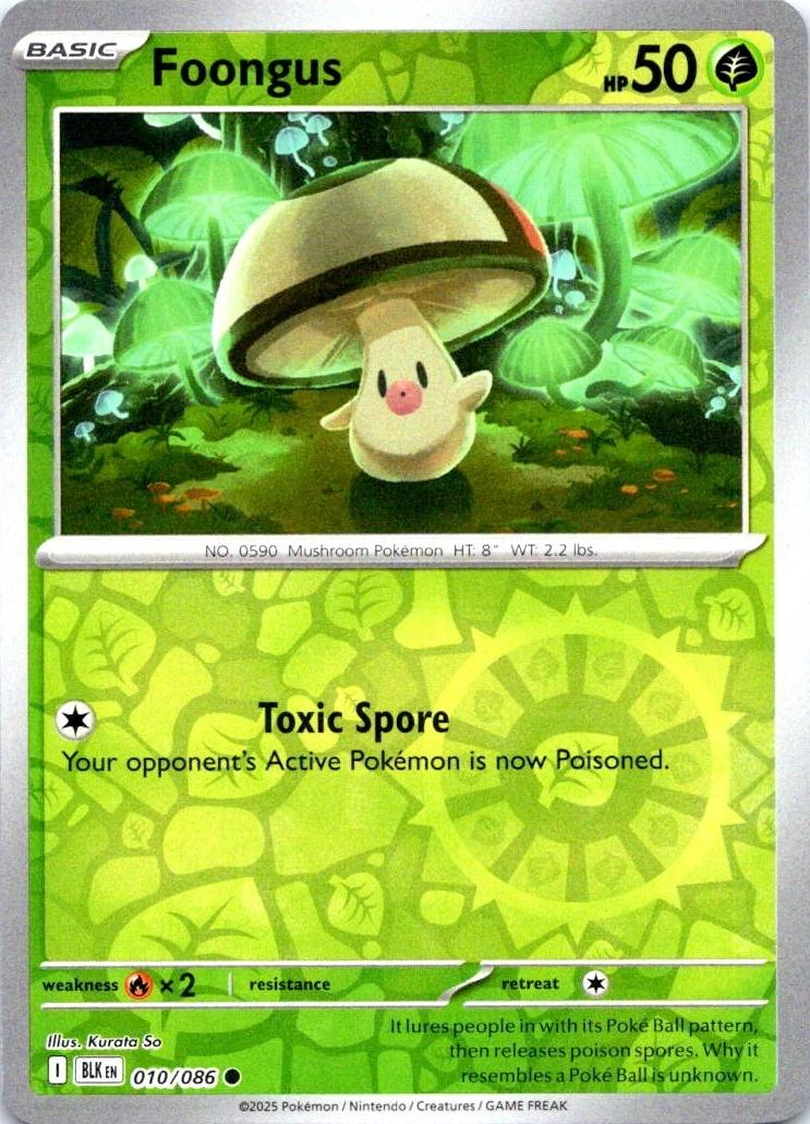 Foongus [Reverse] #10 Pokemon Black Bolt