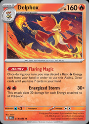 Delphox #13 Pokemon Chaos Rising HOLO