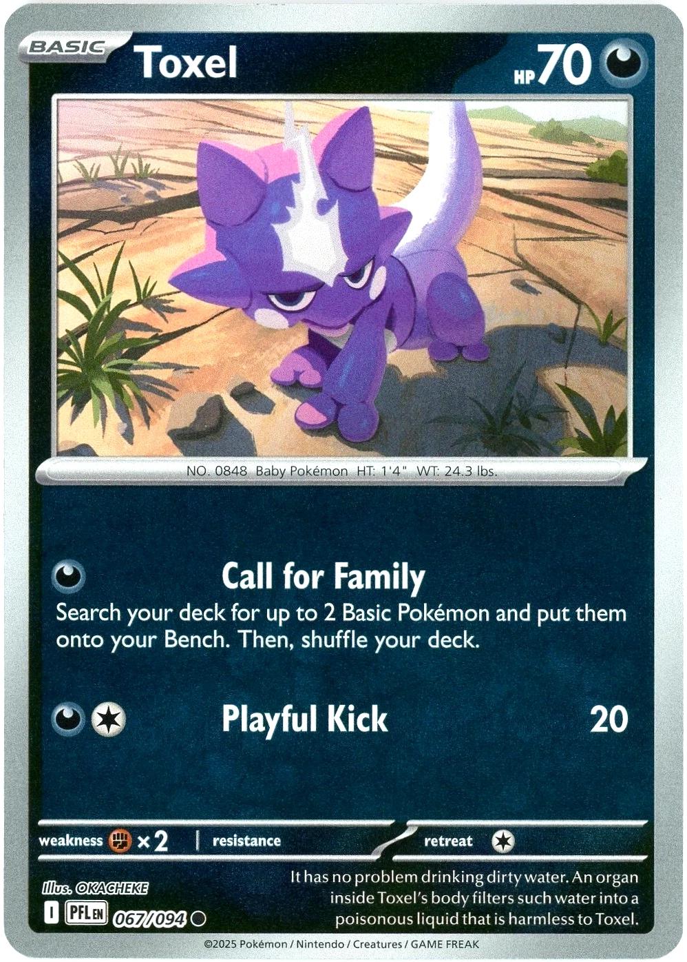 Toxel [Reverse Holo] #67 Pokemon Phantasmal Flames