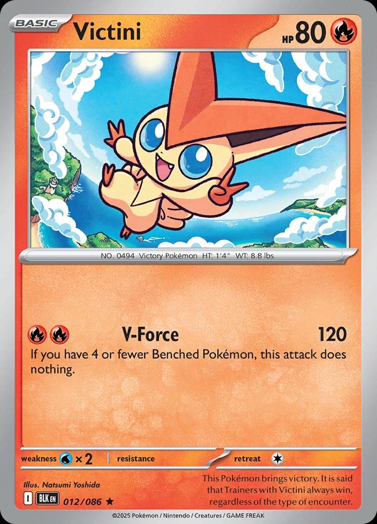 Victini #12 Pokemon Black Bolt HOLO