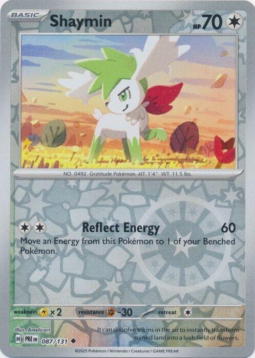 Shaymin [Reverse] #87 Pokemon Prismatic Evolutions