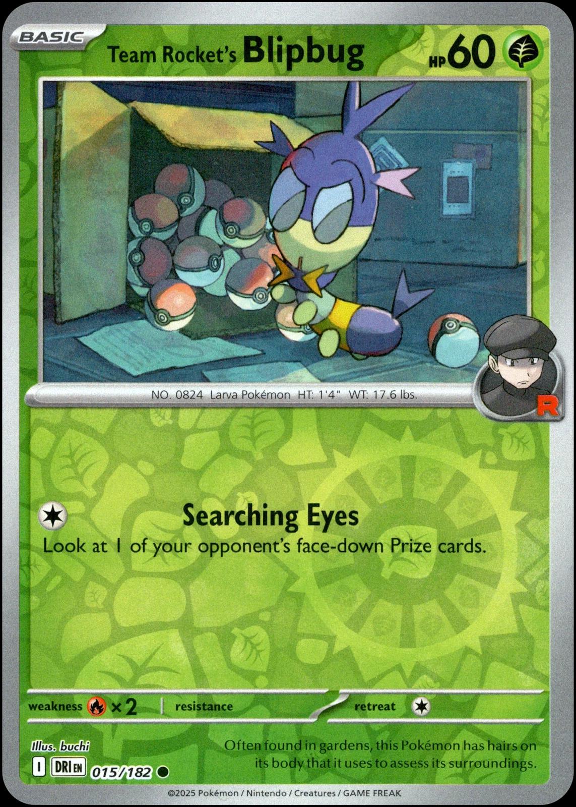 Team Rocket's Blipbug [Reverse Holo] #15 Pokemon Destined Rivals
