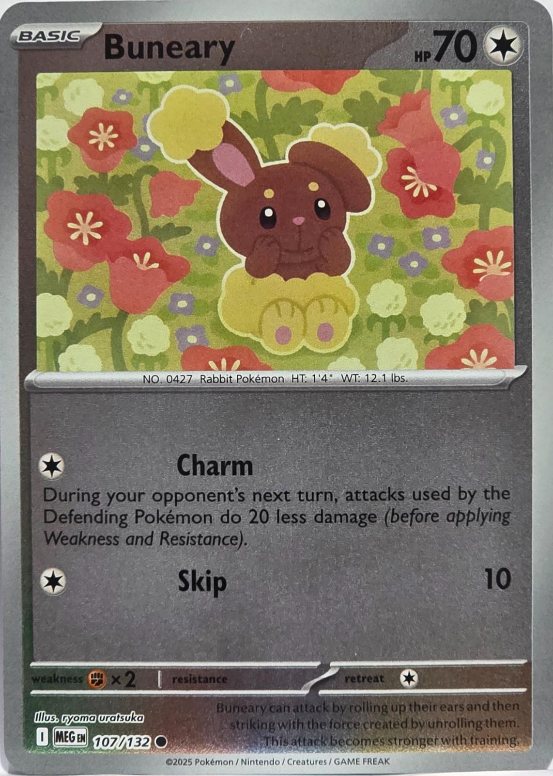 Buneary [Reverse Holo] #107 Pokemon Mega Evolution