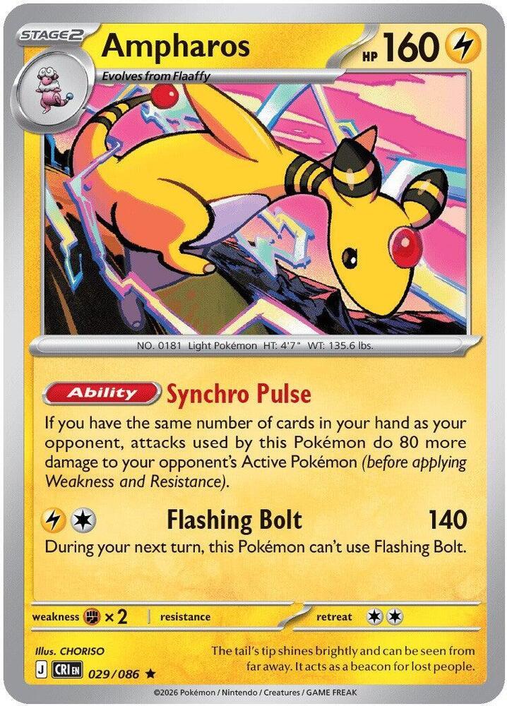 Ampharos [Holo] #29 Pokemon Chaos Rising