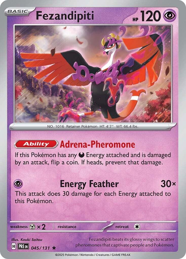 Fezandipiti #45 Pokemon Prismatic Evolutions HOLO
