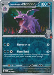 Team Rocket's Nidorino [Reverse Holo] #118 Pokemon Destined Rivals