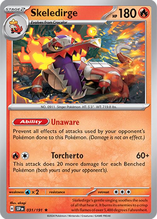 Skeledirge #31 Pokemon Surging Sparks HOLO
