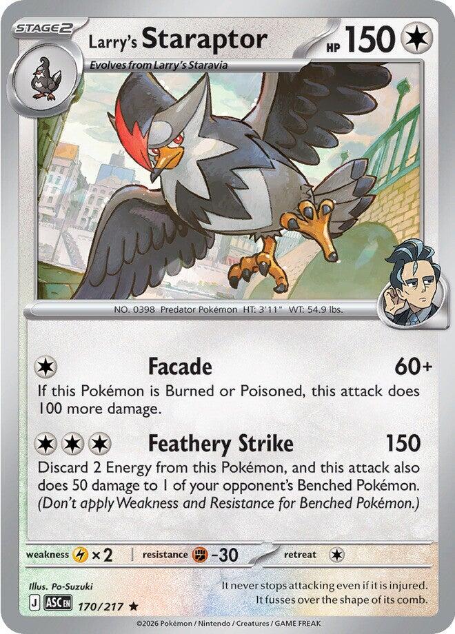 Larry's Staraptor #170 Pokemon Ascended Heroes HOLO