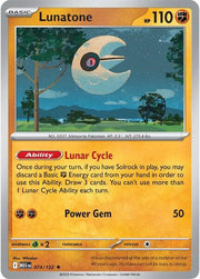 Lunatone #74 Pokemon Mega Evolution HOLO