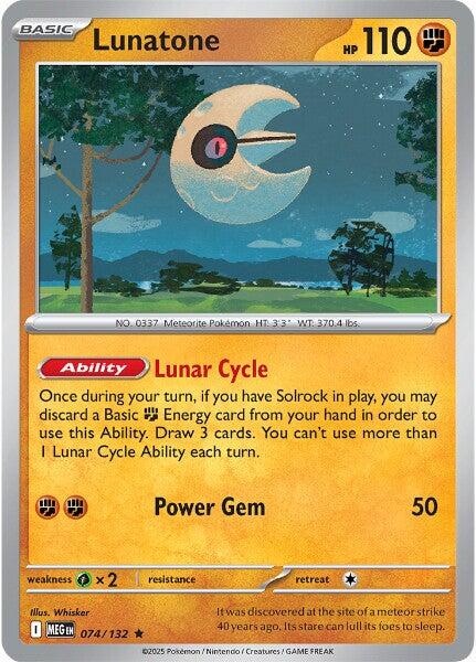 Lunatone #74 Pokemon Mega Evolution HOLO