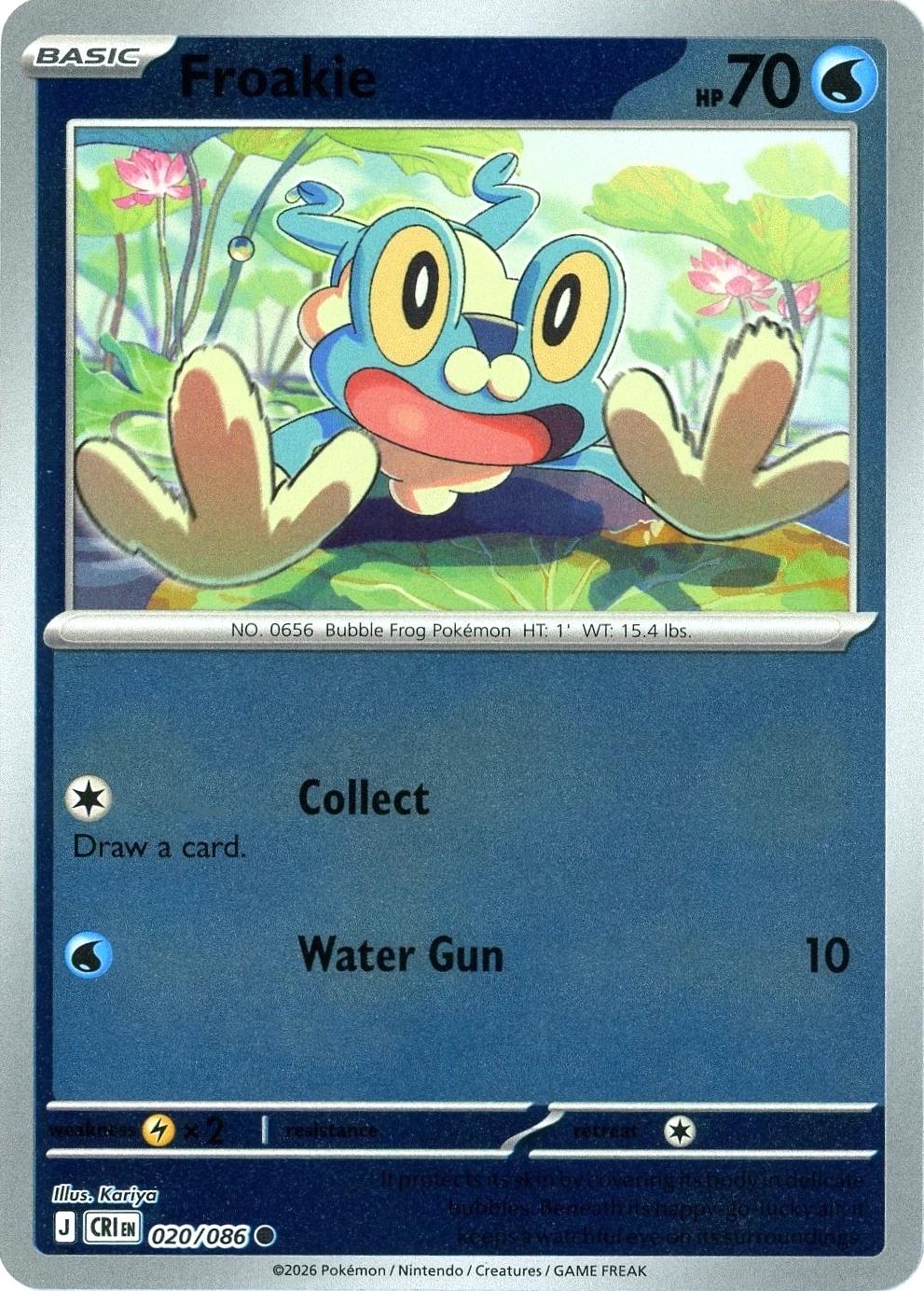 Froakie [Reverse Holo] #20 Pokemon Chaos Rising