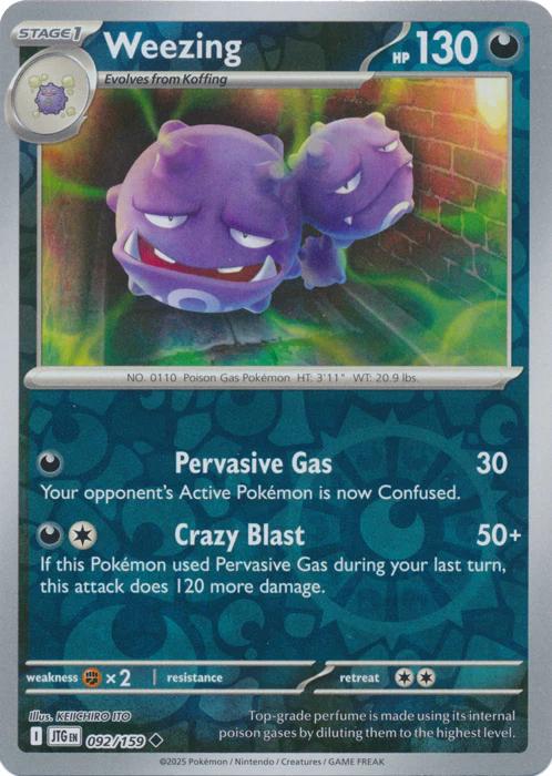 Weezing [Reverse Holo] #92 Pokemon Journey Together