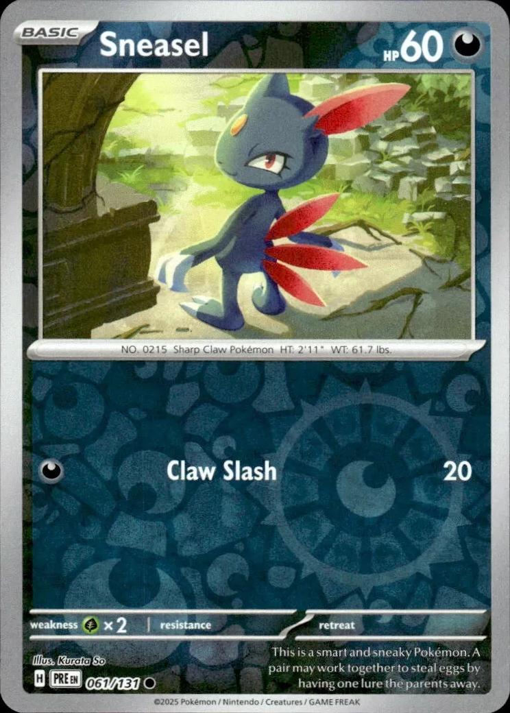 Sneasel [Reverse] #61 Pokemon Prismatic Evolutions