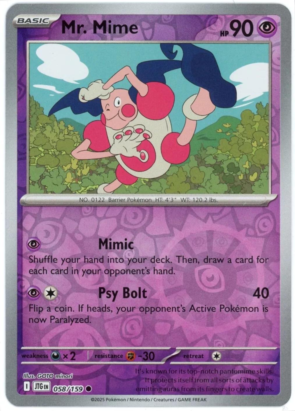 Mr. Mime [Reverse Holo] #58 Pokemon Journey Together