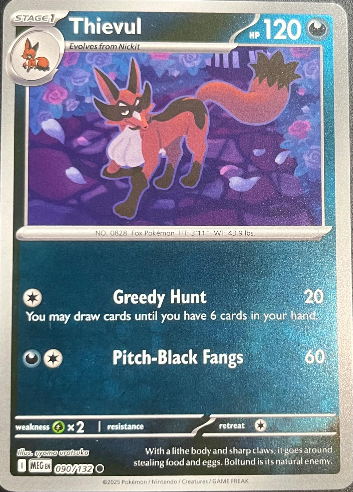 Thievul [Reverse Holo] #90 Pokemon Mega Evolution