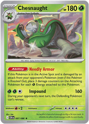Chesnaught #7 Pokemon Chaos Rising