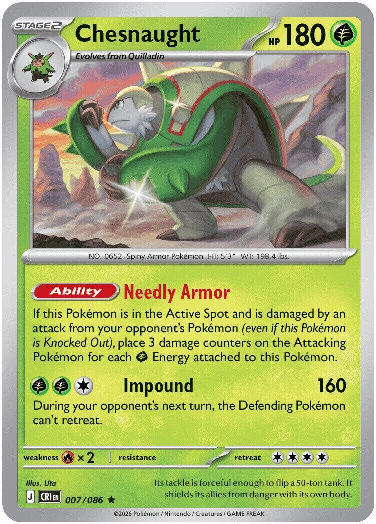 Chesnaught #7 Pokemon Chaos Rising