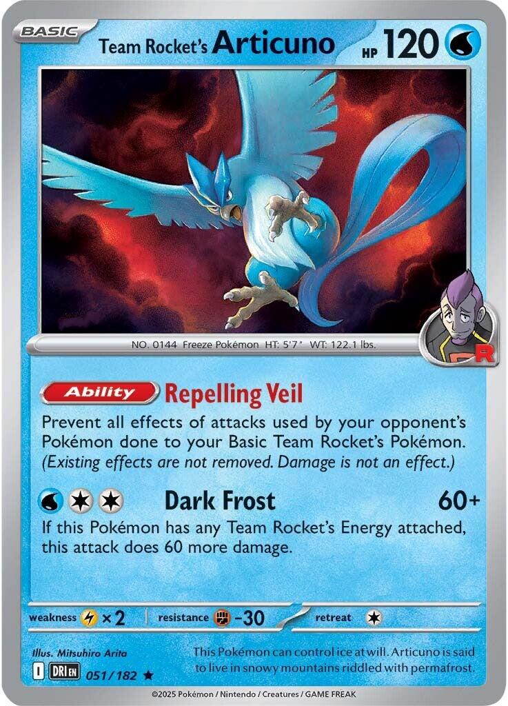Team Rocket's Articuno [Holo] #51 Pokemon Destined Rivals