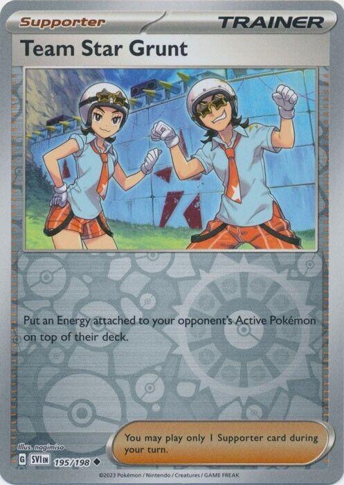 Team Star Grunt [Reverse Holo] #195 Pokemon Scarlet & Violet