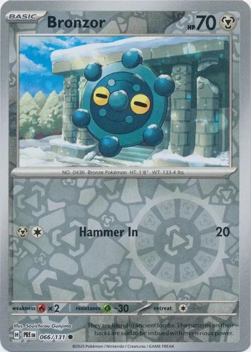 Bronzor [Reverse] #66 Pokemon Prismatic Evolutions