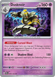 Dusknoir #37 Pokemon Prismatic Evolutions HOLO