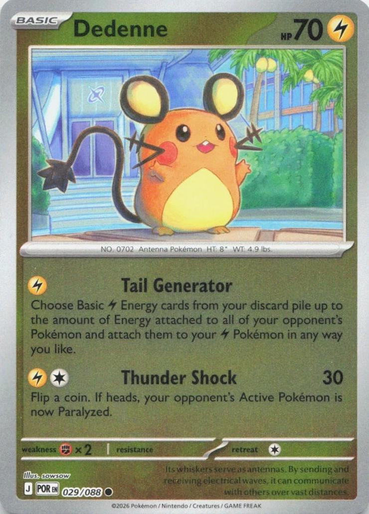 Dedenne [Reverse Holo] #29 Pokemon Perfect Order