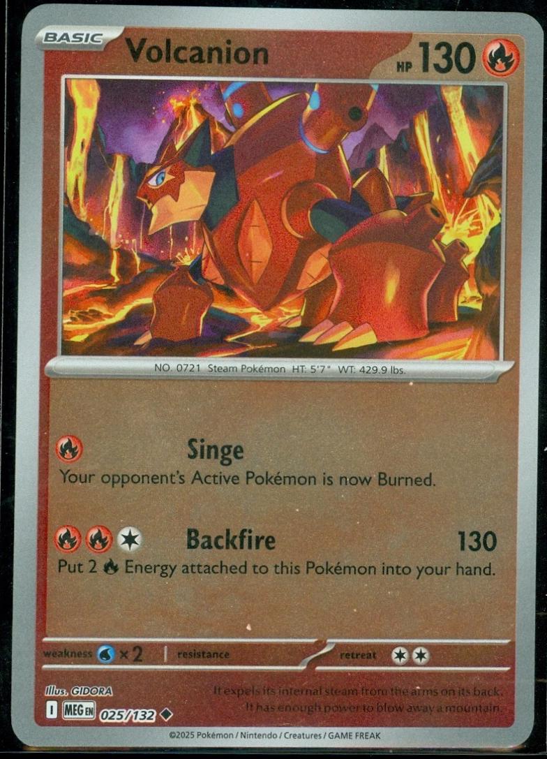 Volcanion [Reverse Holo] #25 Pokemon Mega Evolution