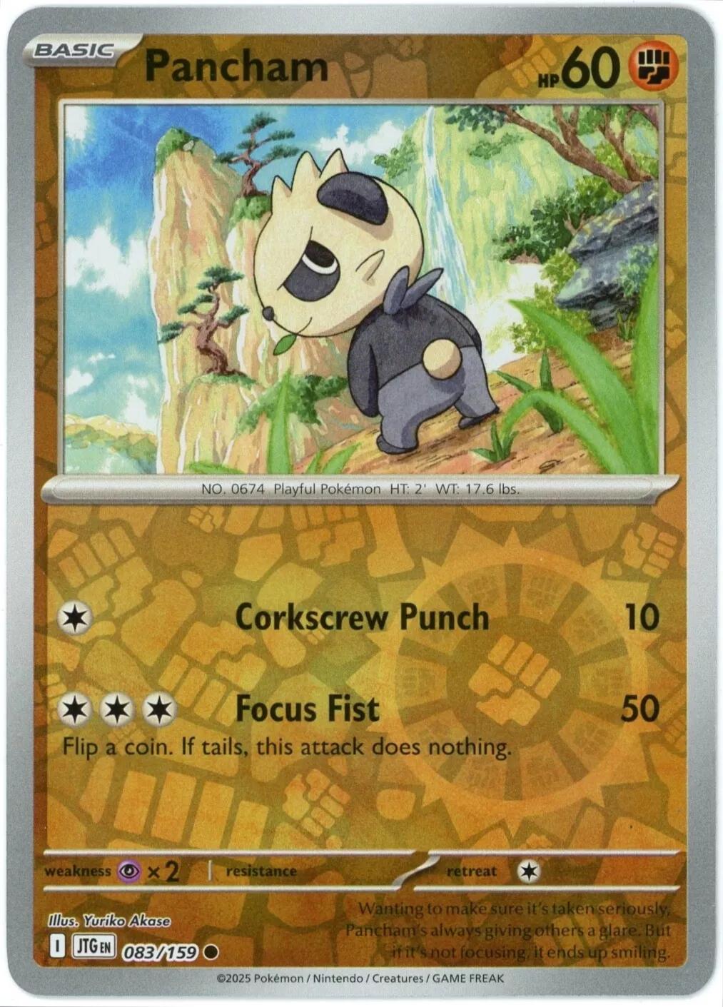 Pancham [Reverse Holo] #83 Pokemon Journey Together