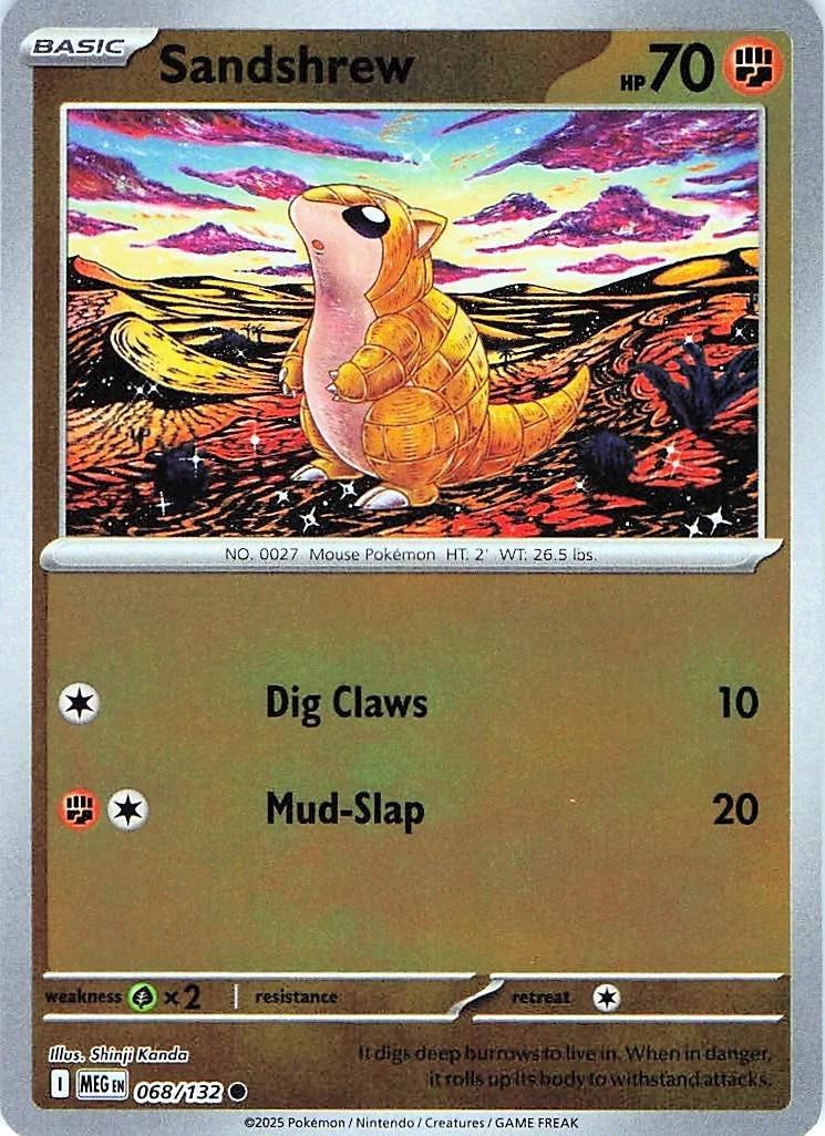 Sandshrew [Reverse Holo] #68 Pokemon Mega Evolution