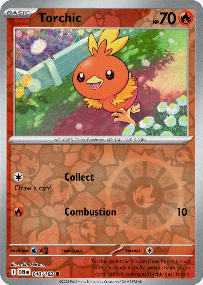 Torchic [Reverse Holo] #40 Pokemon Destined Rivals