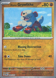 Hisuian Growlithe [Reverse Holo] #99 Pokemon Twilight Masquerade